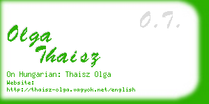 olga thaisz business card